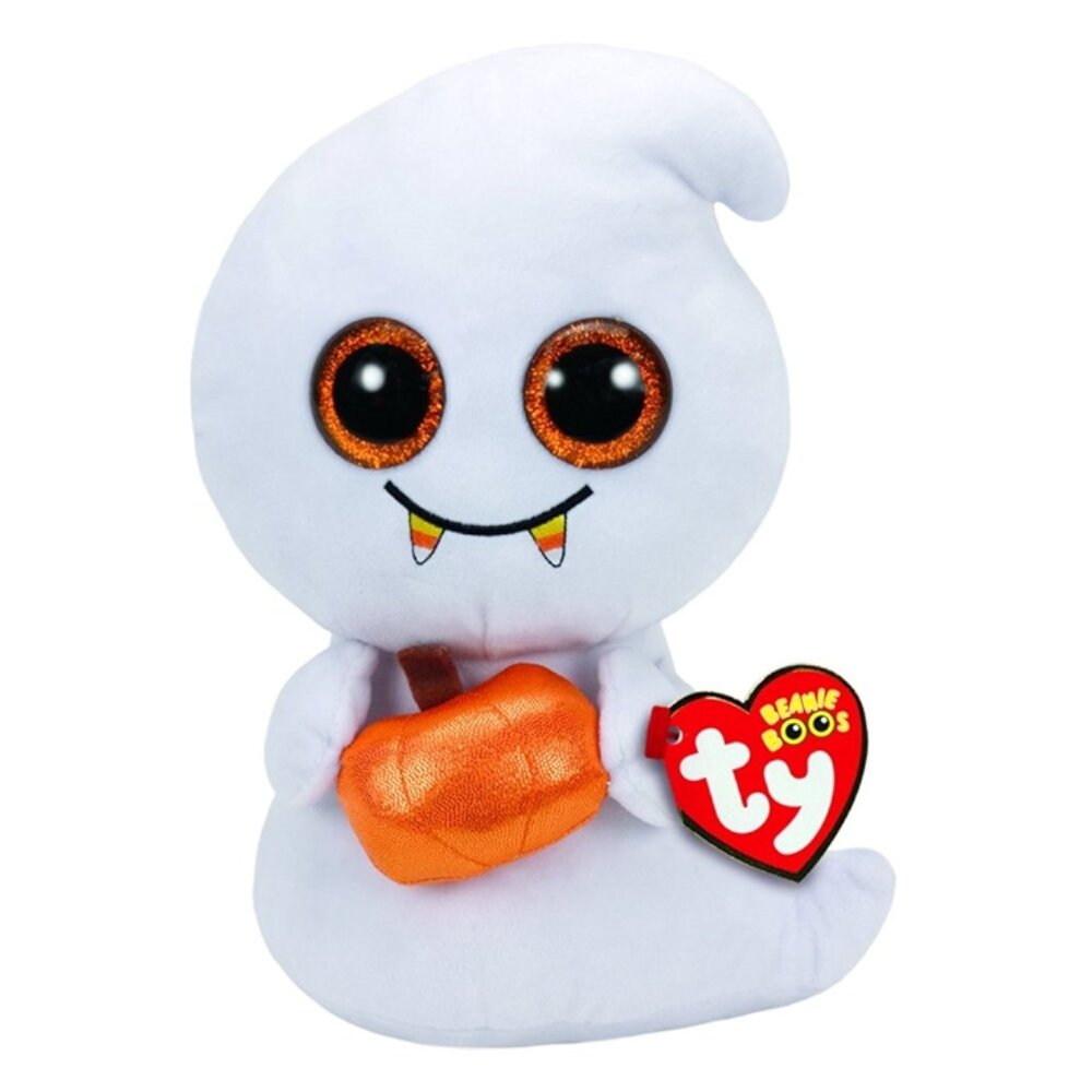 Ty Medium Size Beanie Boos Halloween Plush Scream the Ghost 9"(23cm)New w/Tag